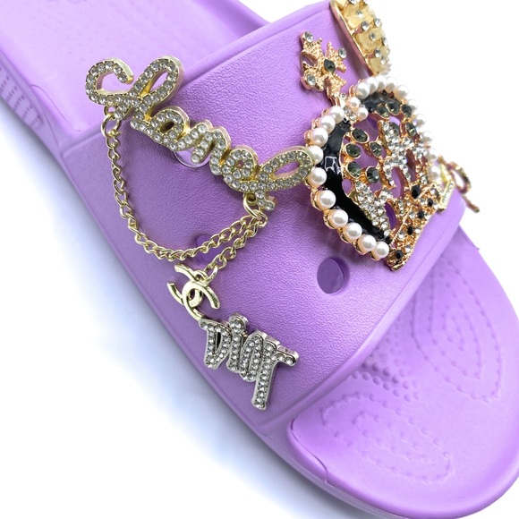 Designer Inspired Bling Crocs Size8 - Picture 4 of 9